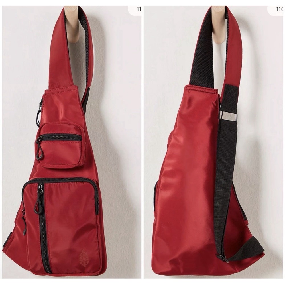 NEW Free People Movement Sprinter Red Sling Bag Crimson Wine $68
